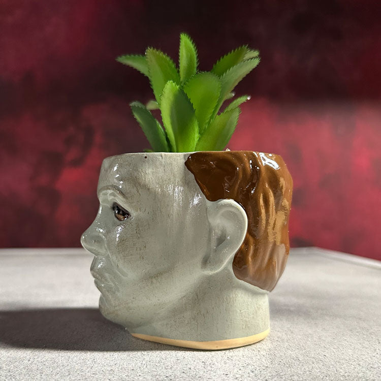 Halloween Michael Myers 3-Inch Ceramic Mini Planter With Artificial Succulent