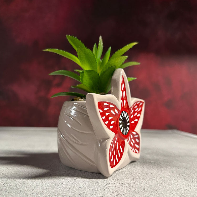 Stranger Things Demogorgon 3-Inch Ceramic Mini Planter with Artificial Succulent