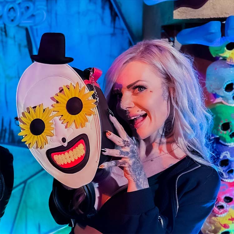 Terrifier 2 – Flower Glasses Art the Clown Bag | Official Vegan Leather Horror Purse - Purse/Handbag | Terror 29