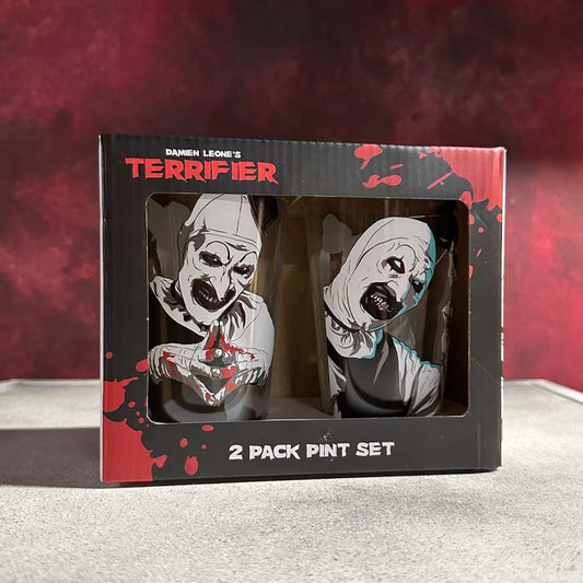 Damien Leone's Terrifier Art the Clown 2 pack pint set