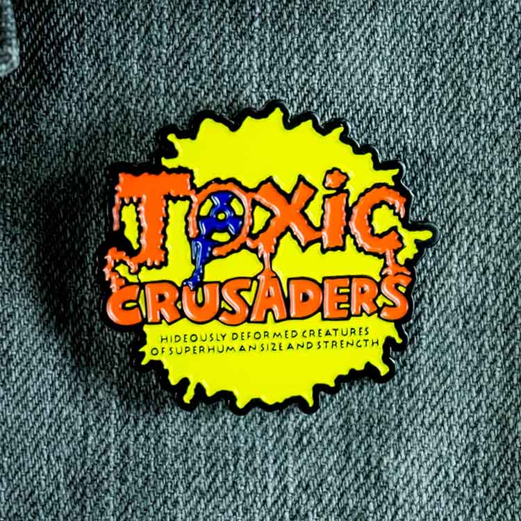 Toxic Crusaders Logo Enamel Pin Trick or Treat Studios