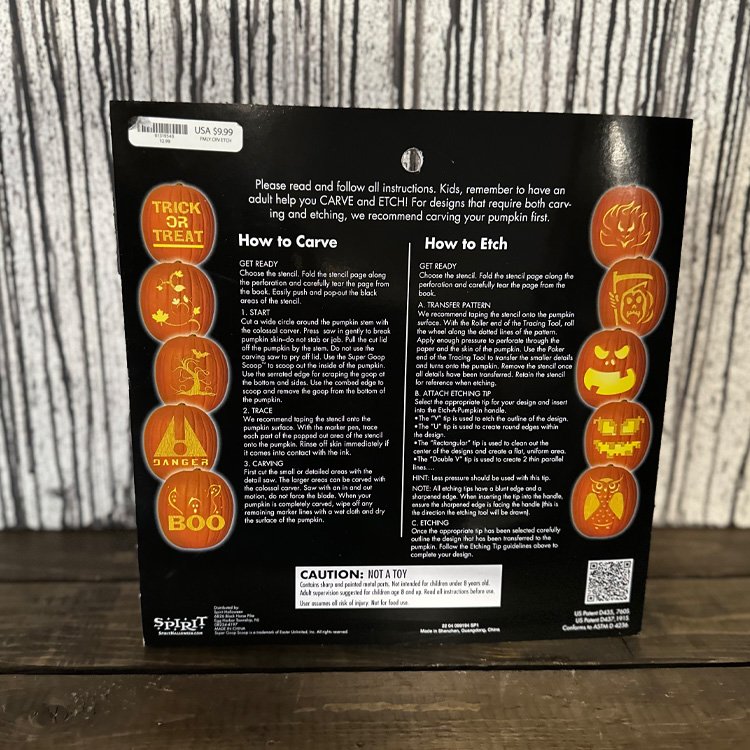 Pumpkin Carving and Etching Kit