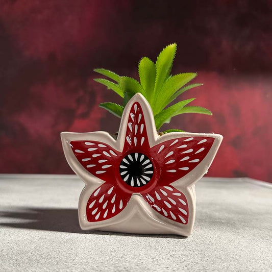 Stranger Things Demogorgon 3-Inch Ceramic Mini Planter with Artificial Succulent