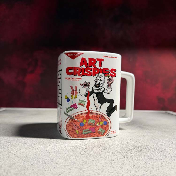 Terrifier – Art Crispies Molded Mug | Art the Clown Cereal Box Coffee Mug - Home & Decor | Terror 29