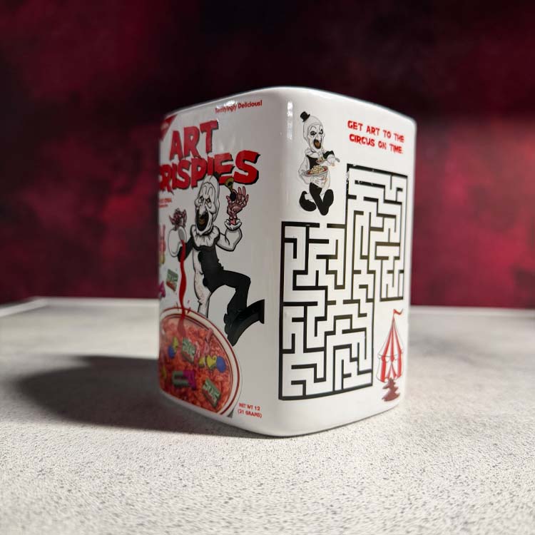 Terrifier – Art Crispies Molded Mug | Art the Clown Cereal Box Coffee Mug - Home & Decor Image 2 | Terror 29