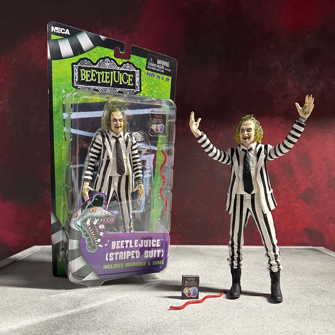 Beetlejuice (1988) - Black and White Striped Suit Beetlejuice 7" Scale Action Figure