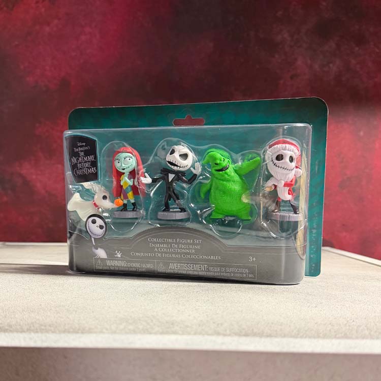 Disney The NIghtmare Before Christmas 2.5 Inch 5 Figure Set featuring Zero, Jack, Sally, Oogie Boogie, and Christmas Jack