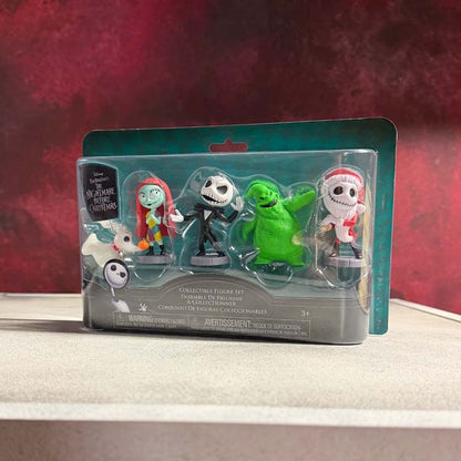 Disney The NIghtmare Before Christmas 2.5 Inch 5 Figure Set featuring Zero, Jack, Sally, Oogie Boogie, and Christmas Jack