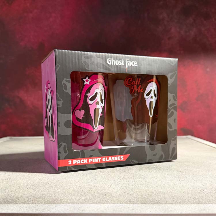 Scream Ghostface 2 pack pint glass set 16 oz