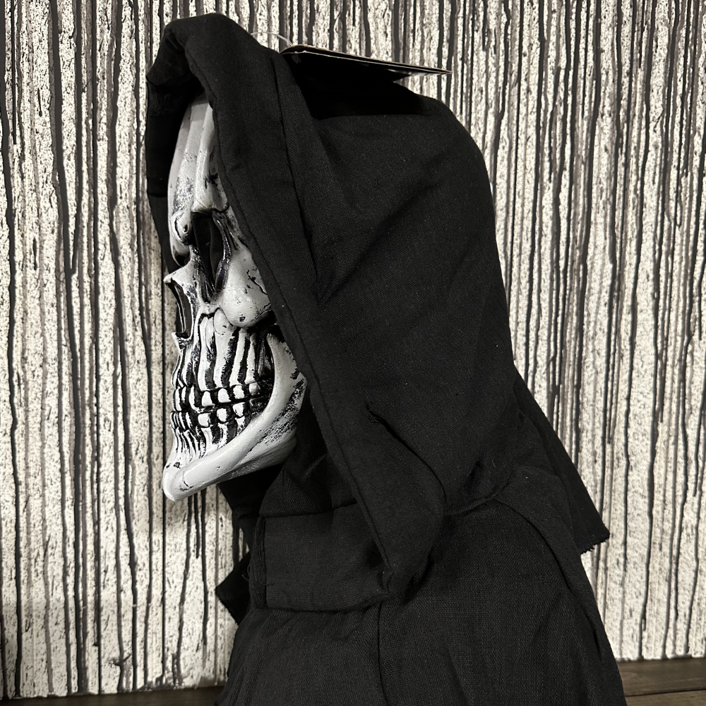 Adult Reaper Horror Mask with Black Shroud