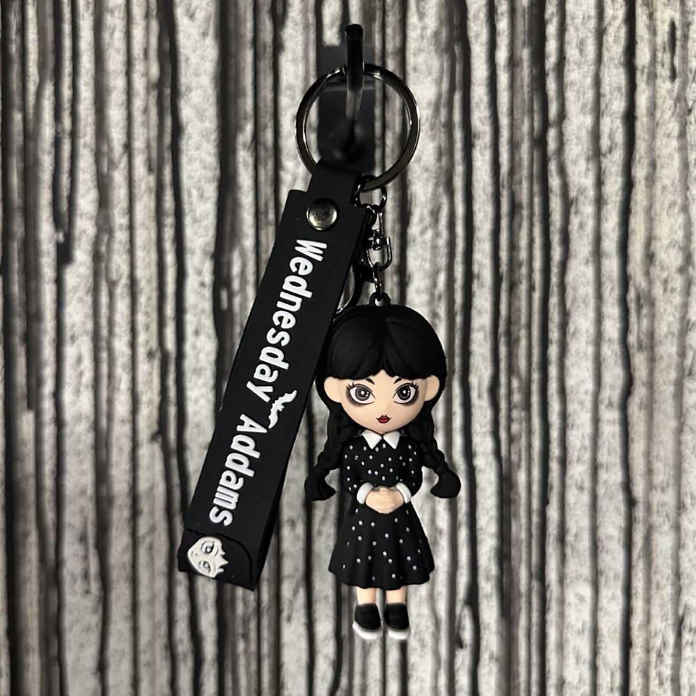 Wednesday Addams Keychain (2 Styles)-WEDNESDAYKEYG