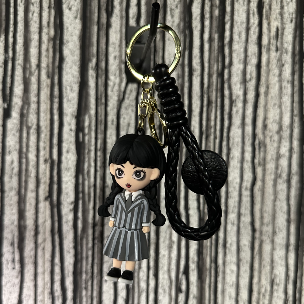 Wednesday Addams Keychain (2 Styles)-WEDNESDAYKEYG